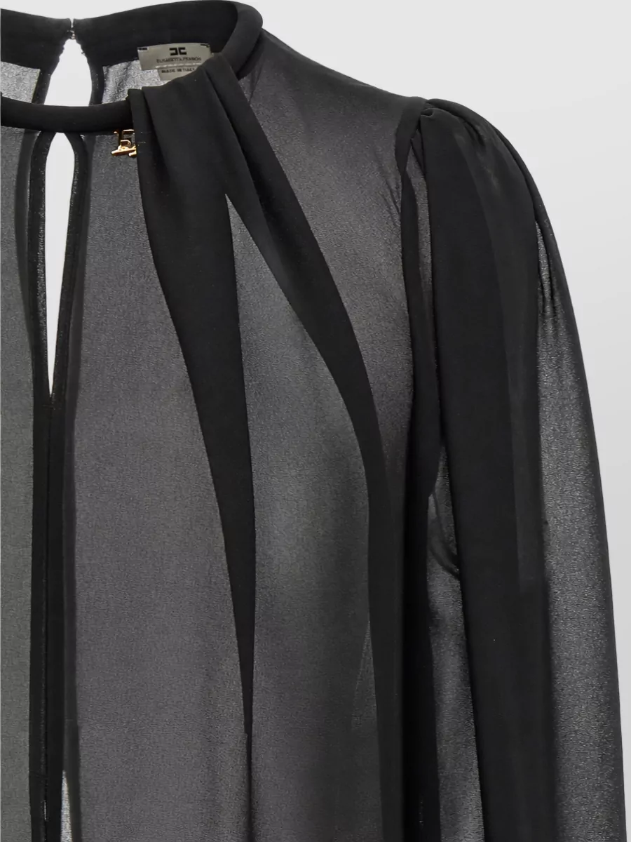 Elisabetta Franchi Georgette Paneled Maxi Dress