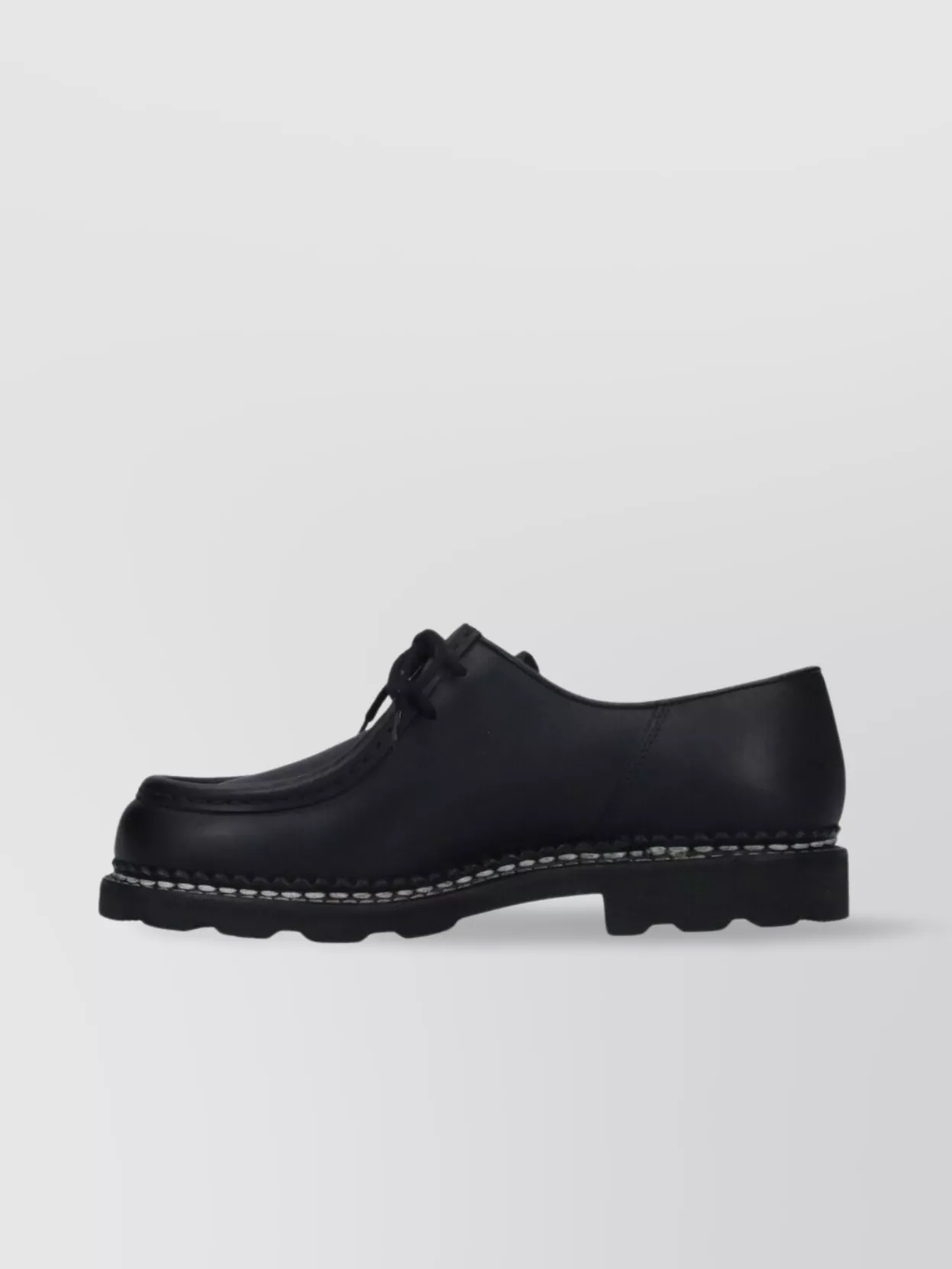 Paraboot Michael Smooth Leather Derbies Shoes In Black