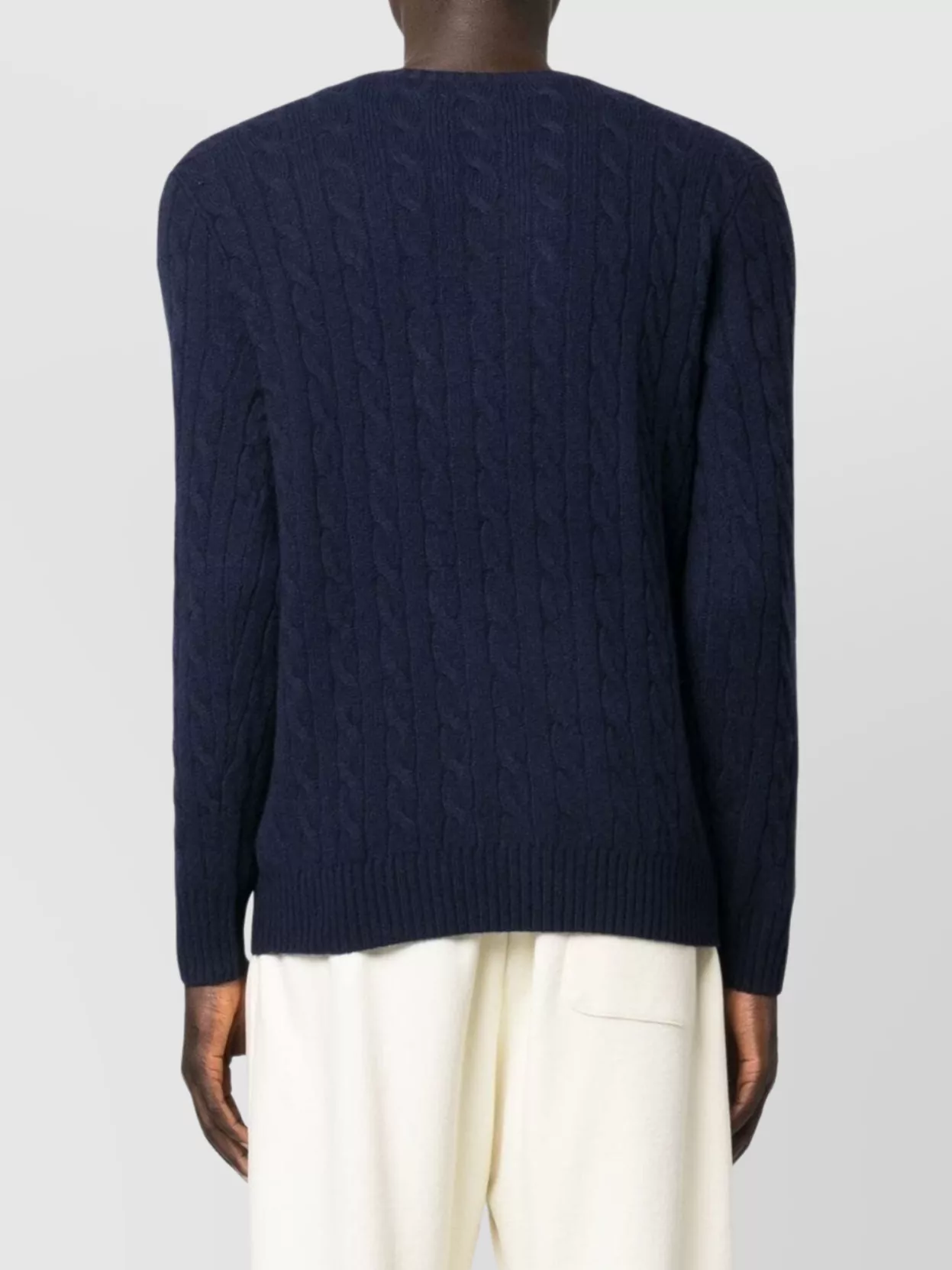 Ralph Lauren Wool Cashmere Cable Knit Crew Neck Sweater