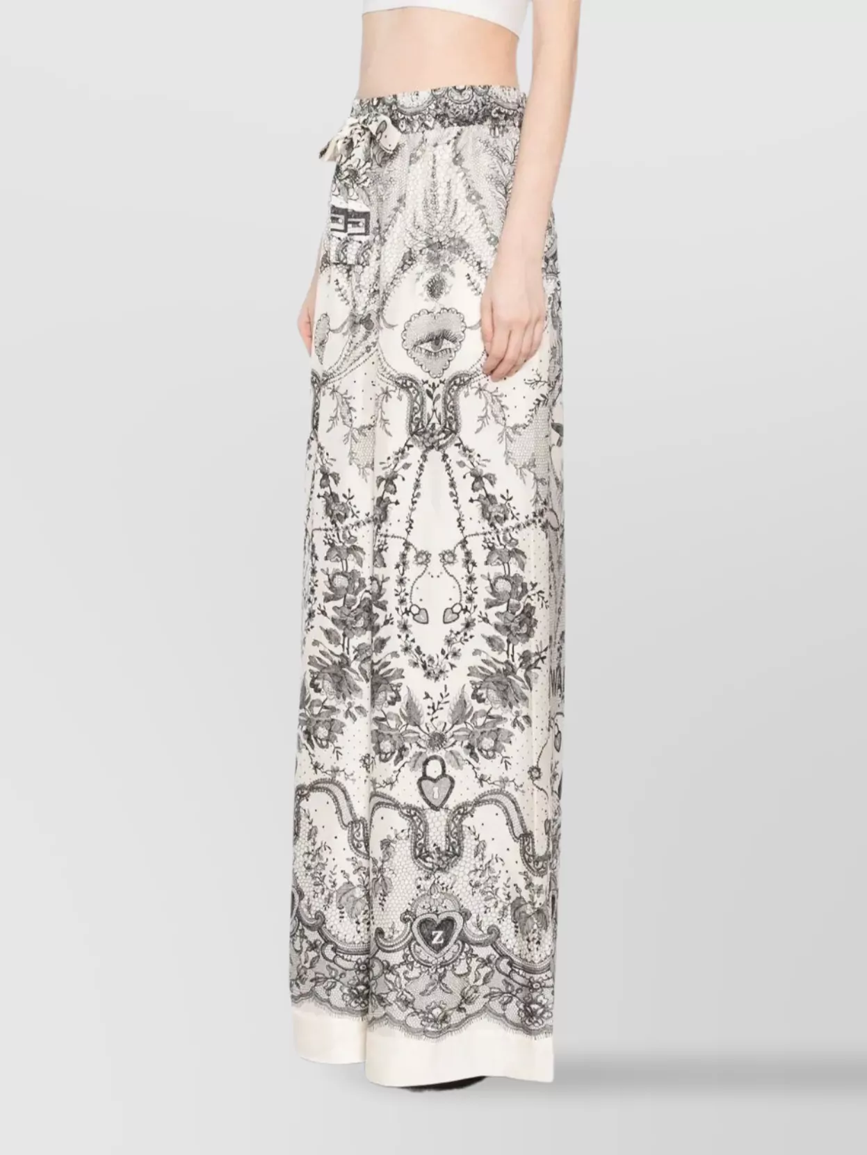 Zimmermann Wide Crush Trousers In Silk Women