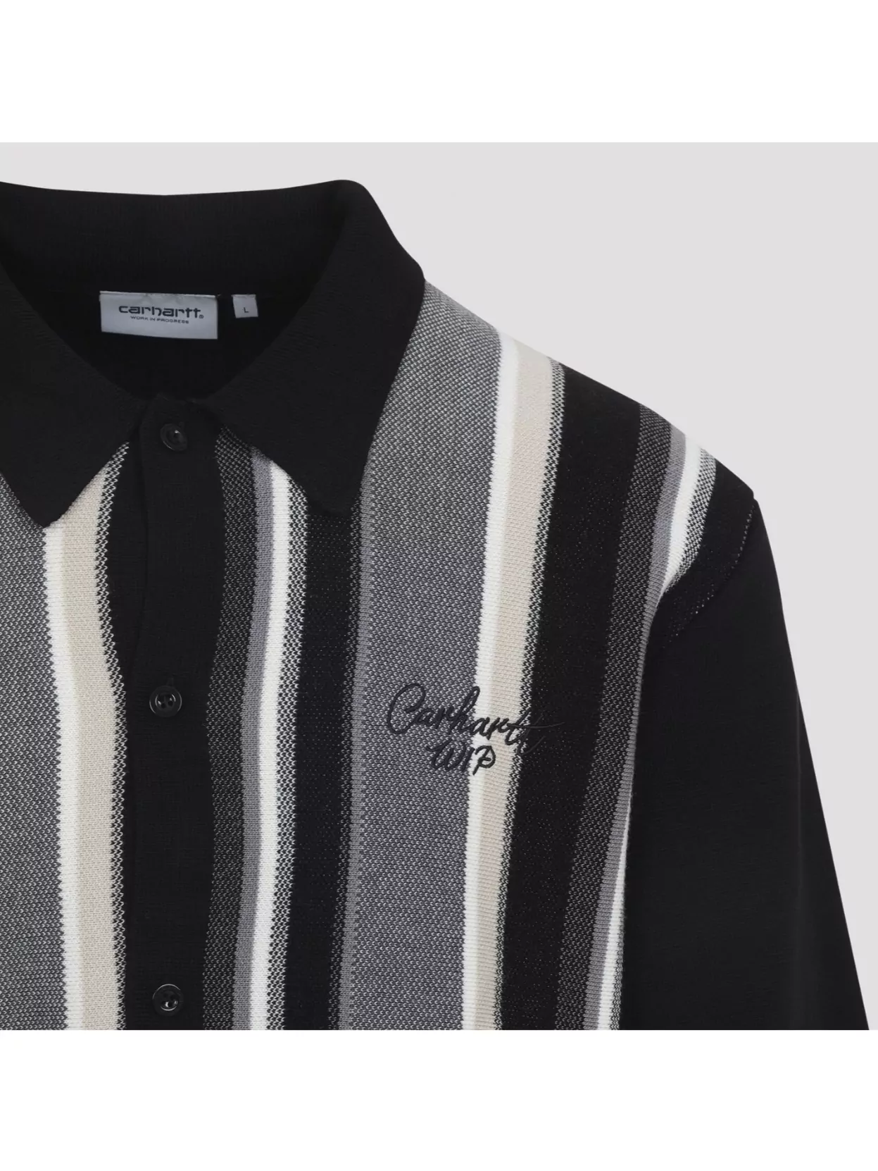 Carhartt Wip Striped Cardigan Collared Design