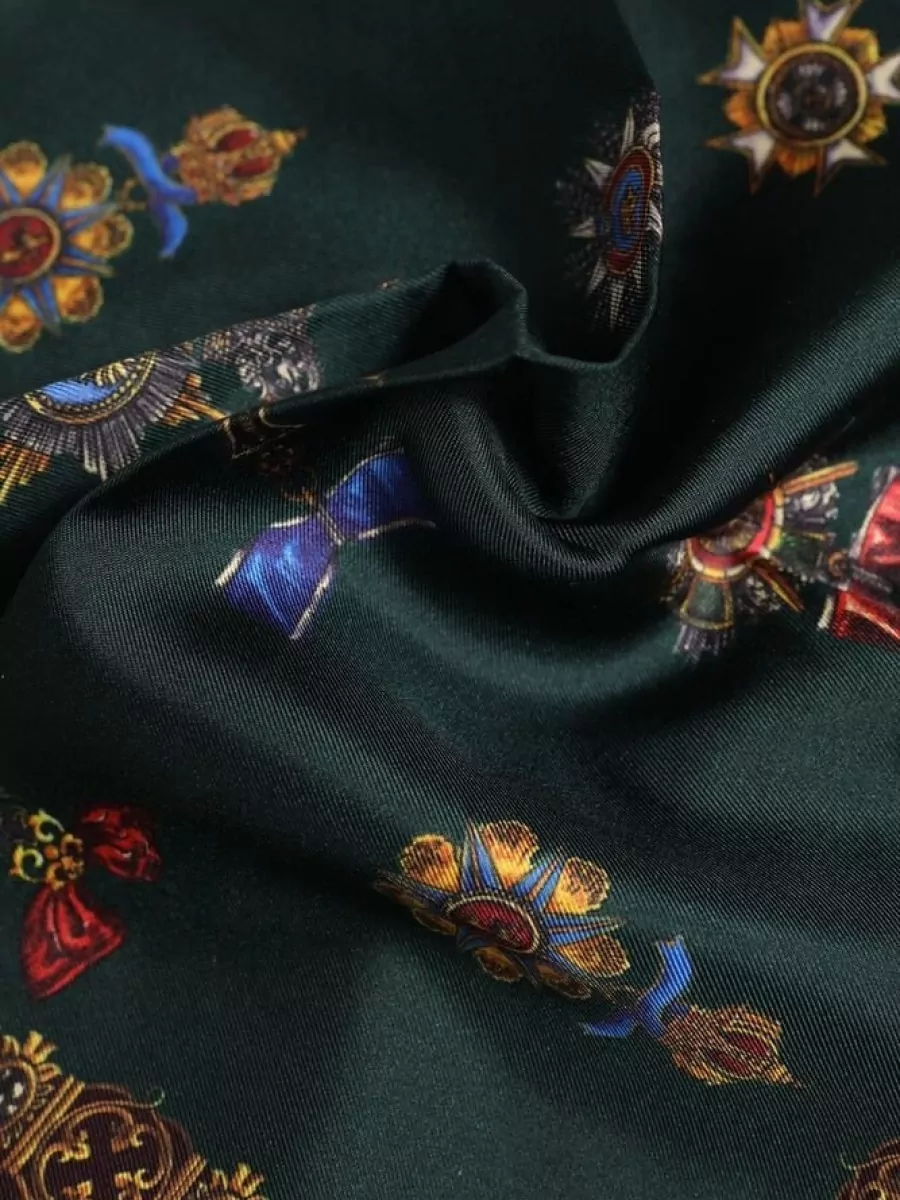 Dolce&Gabbana Silk Printed Square Foulard Scarf