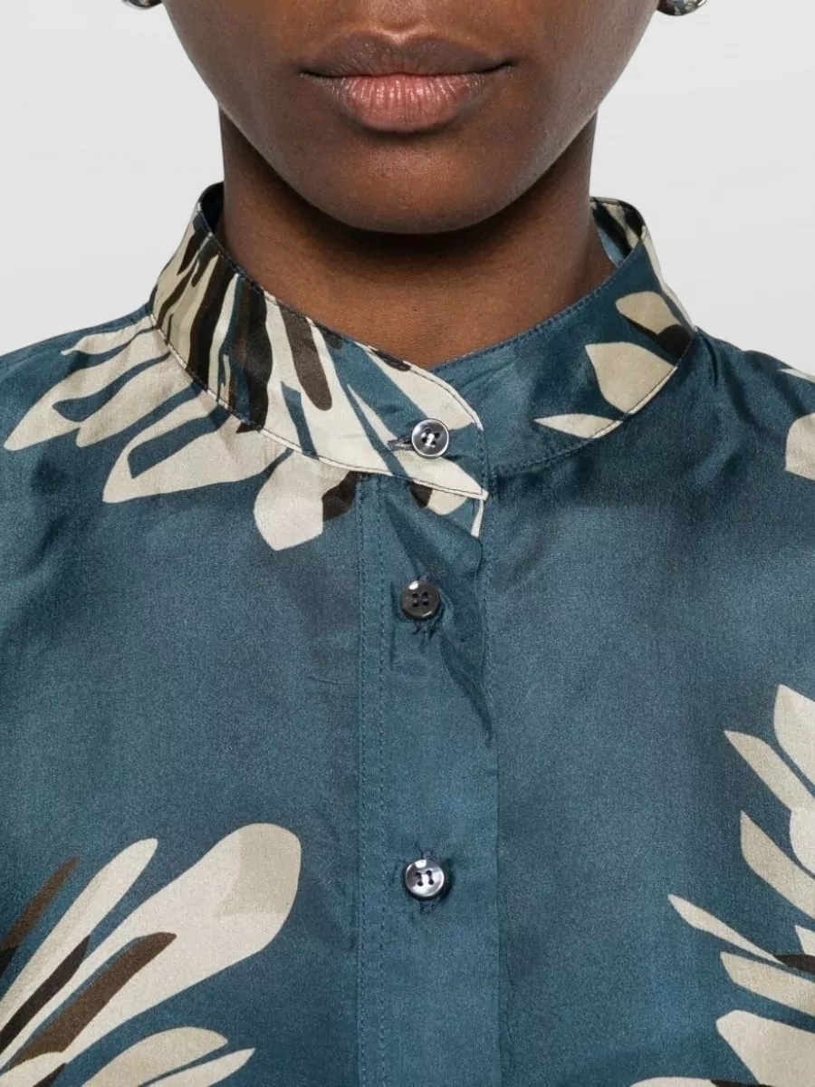 Brunello Cucinelli Floral-Print Silk Shirt