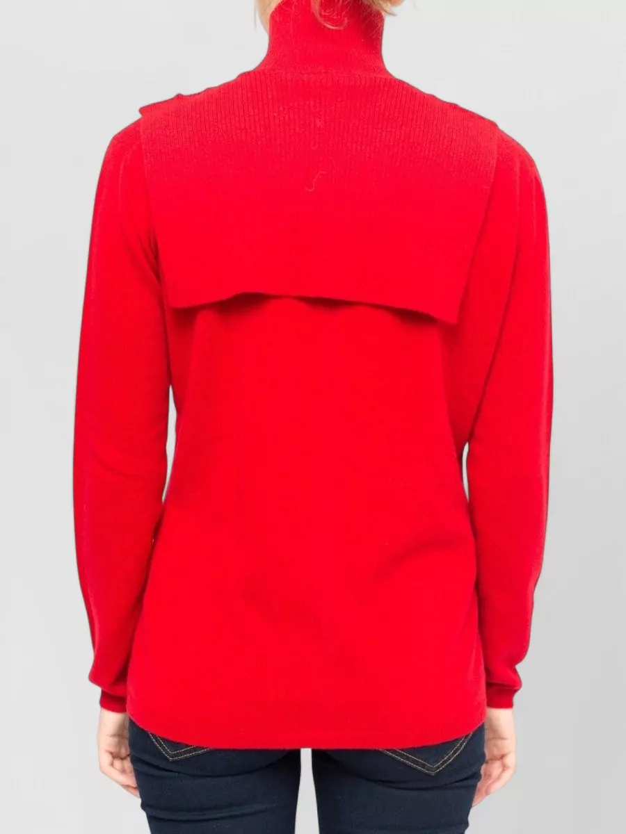 La Rose Cashmere Jabot Top