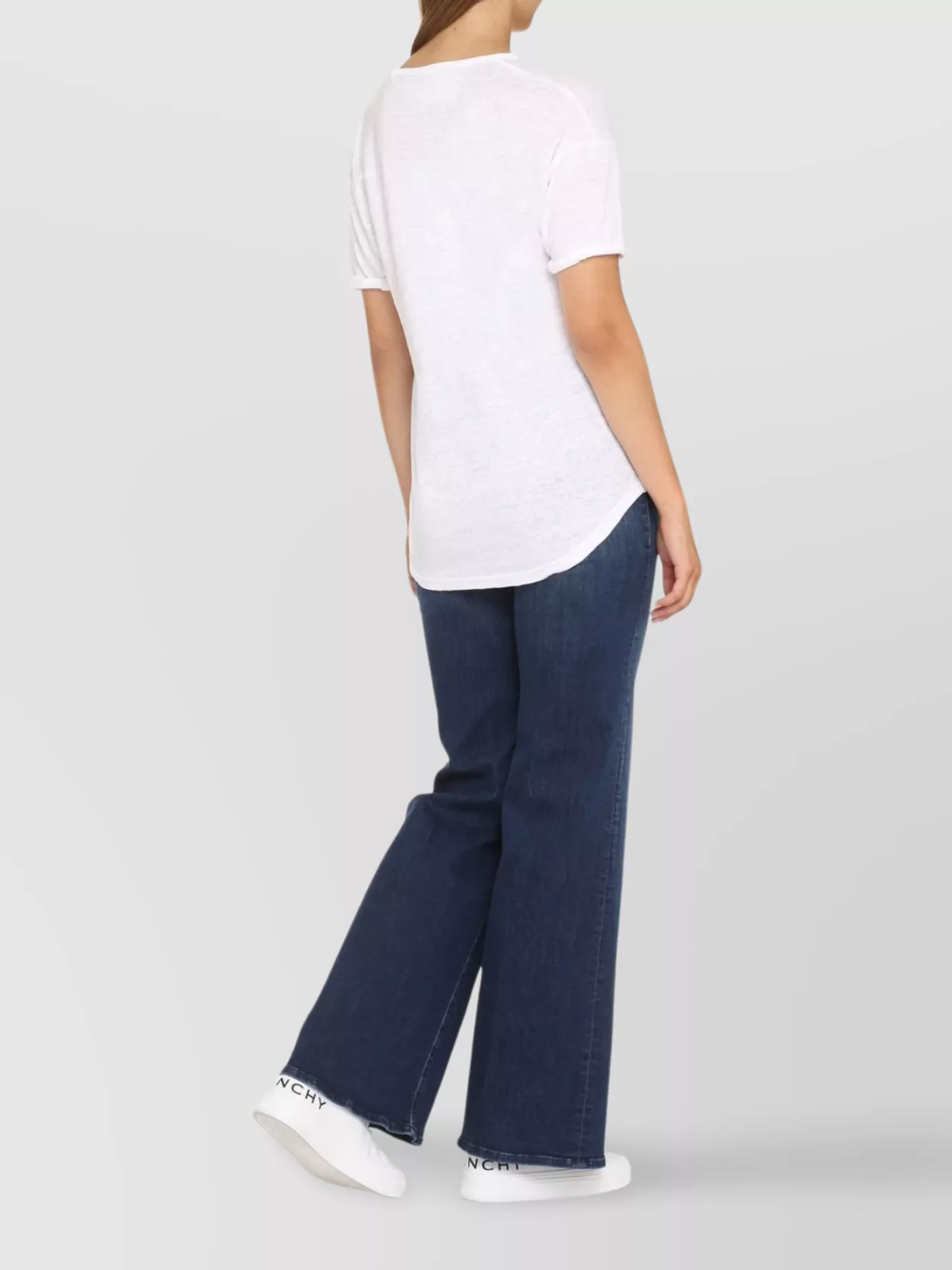 Isabel Marant Étoile Zewel Metallic Logo Slub Linen Graphic Tee
