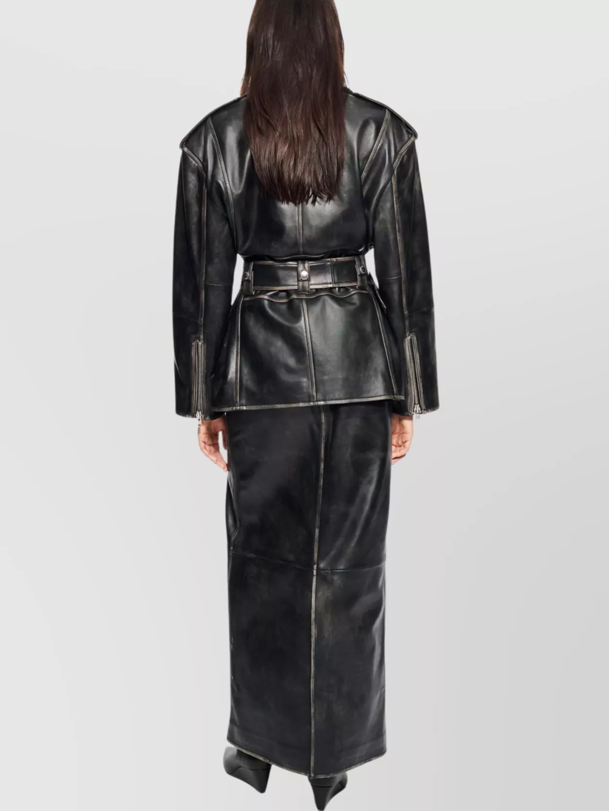 Stand Studio Biker Jacket Belted Waist