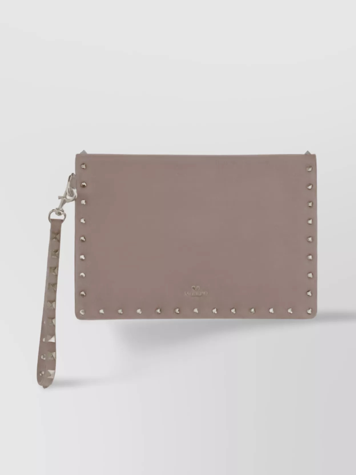 Valentino Garavani Rockstud Envelope Clutch With Removable Wrist Puller
