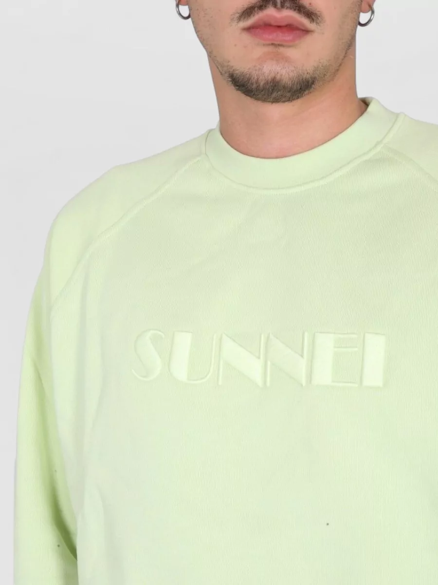 Sunnei Logo Print Cotton Sweatshirt
