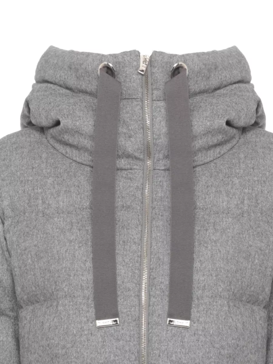 Herno Quilted Silk Down Jacket High Neck