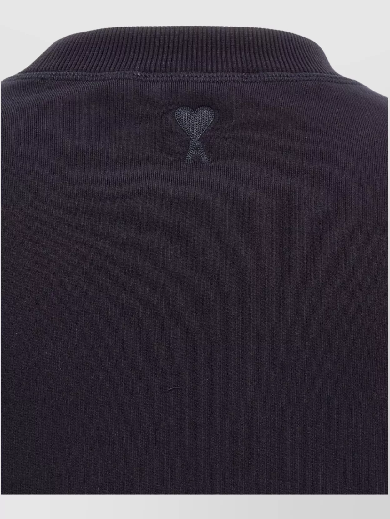 Shop Ami Alexandre Mattiussi Crew Neck Logo Sweater In Black