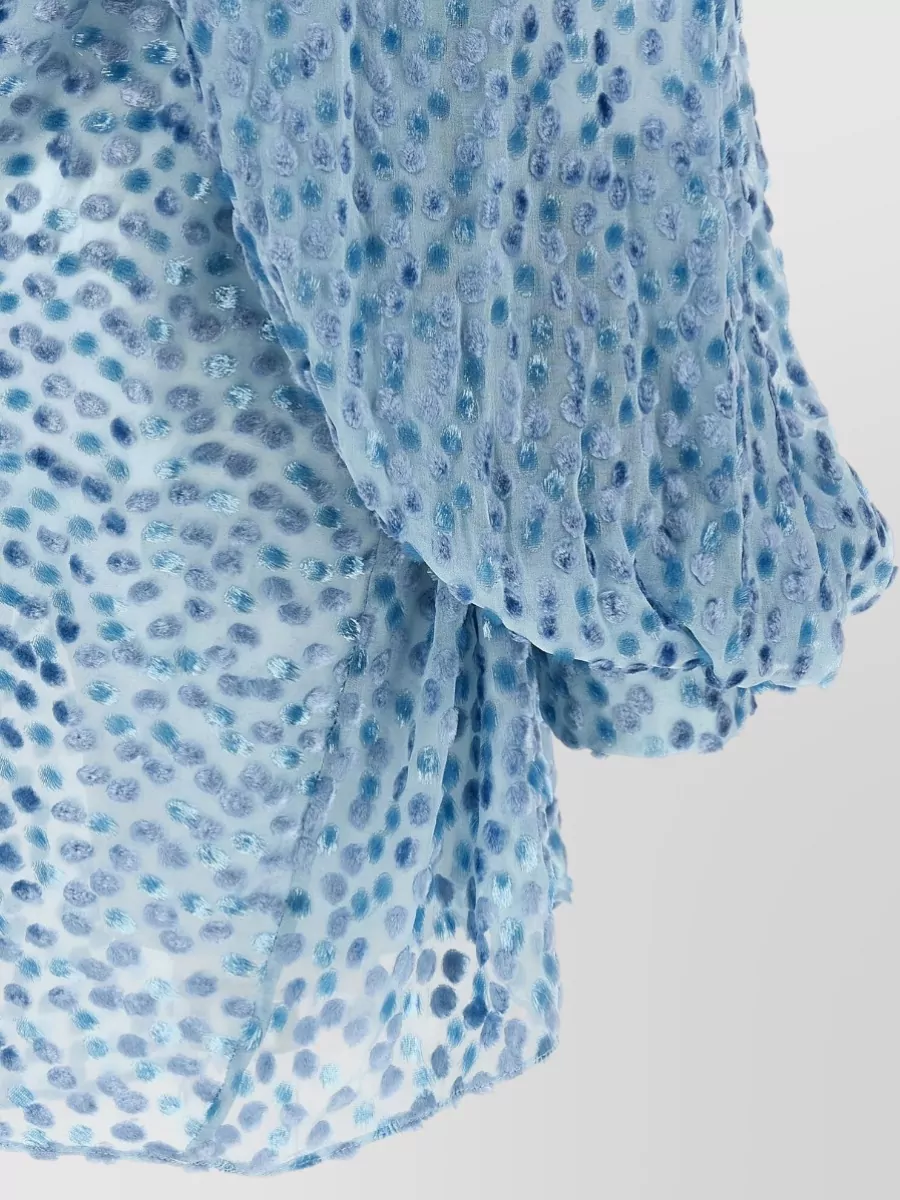 Kiko Kostadinov Silk Viscose Devoré Asymmetric Draped Midi Dress