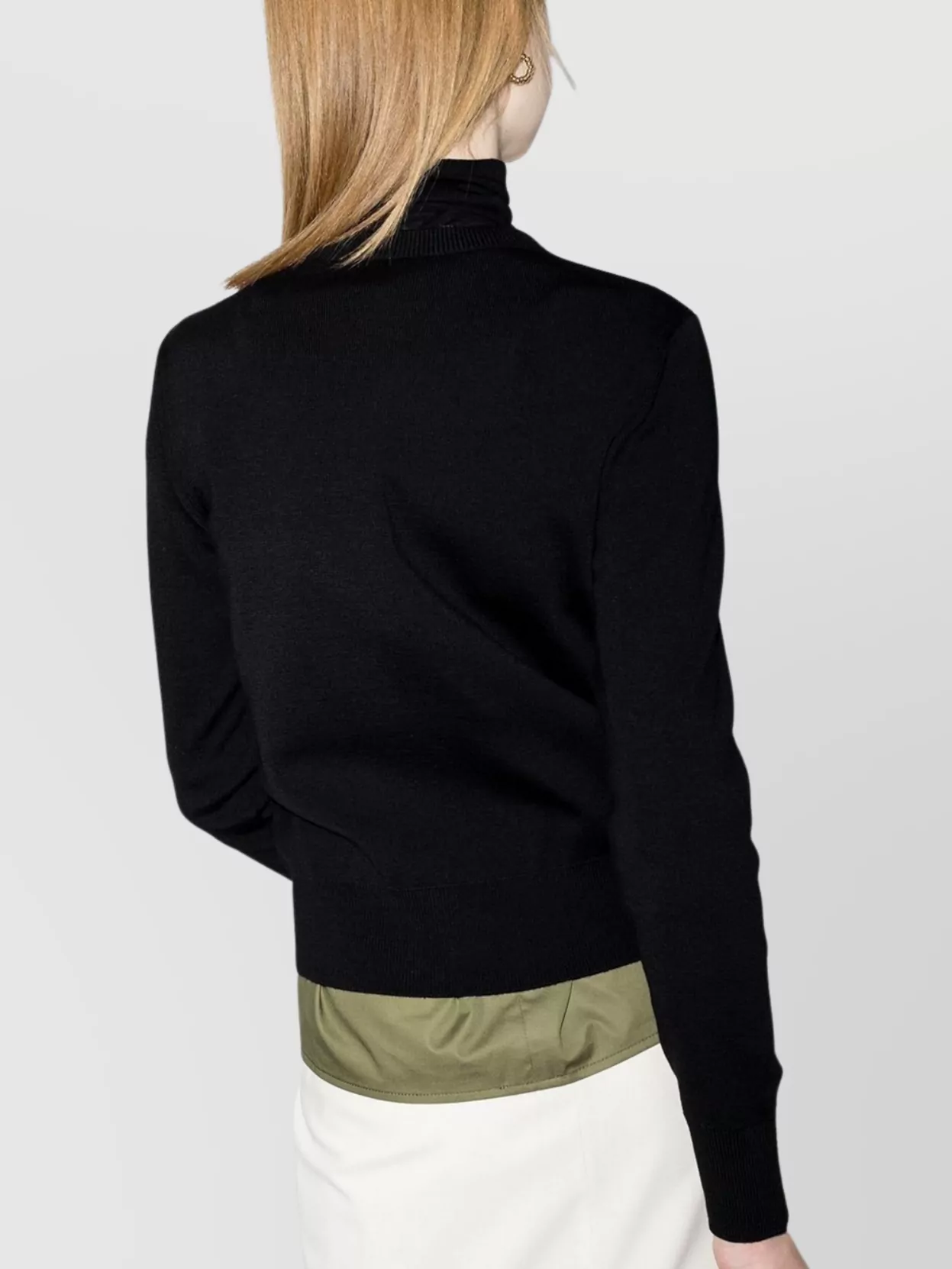 Moncler Wool Cardigan Padded Panels