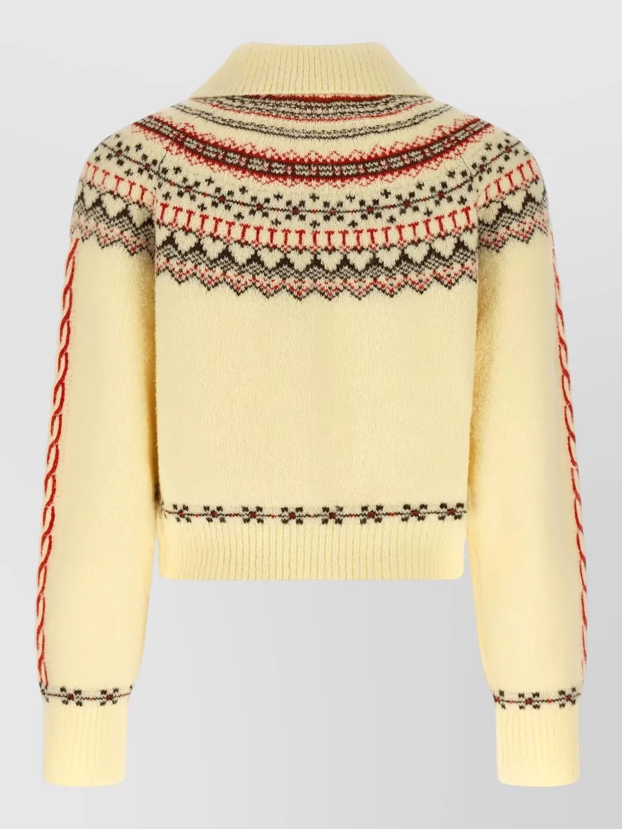 Guest In Residence Cashmere Wool Fair Isle Knit Cardigan