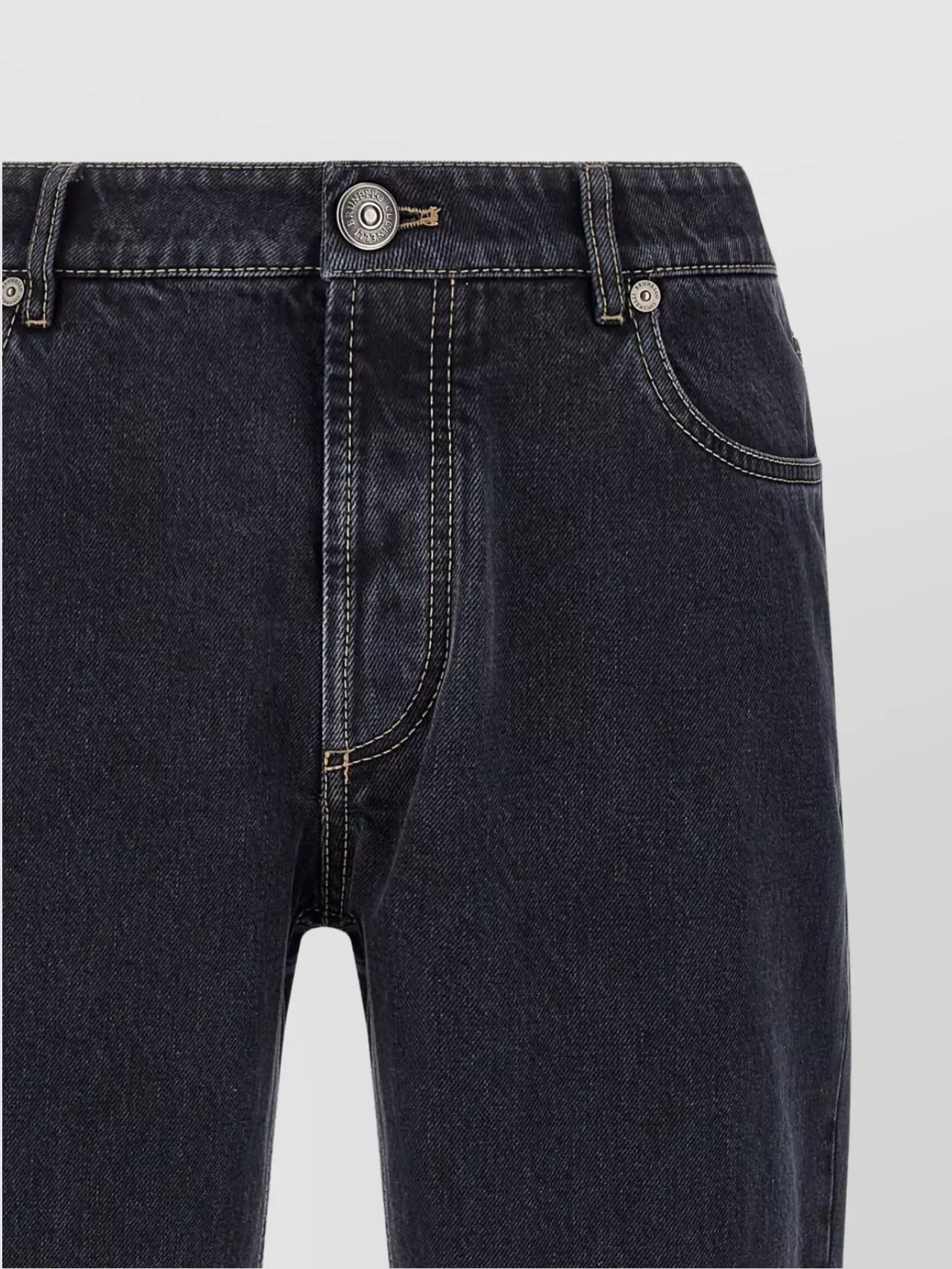 Brunello Cucinelli Dyed Jeans With Back Pocket And Belt Loops