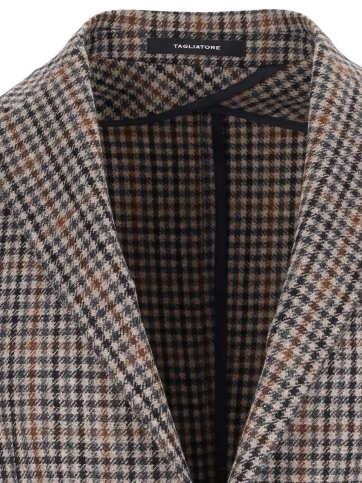 Shop Tagliatore Checkered Front Pockets Long Sleeves Blazer