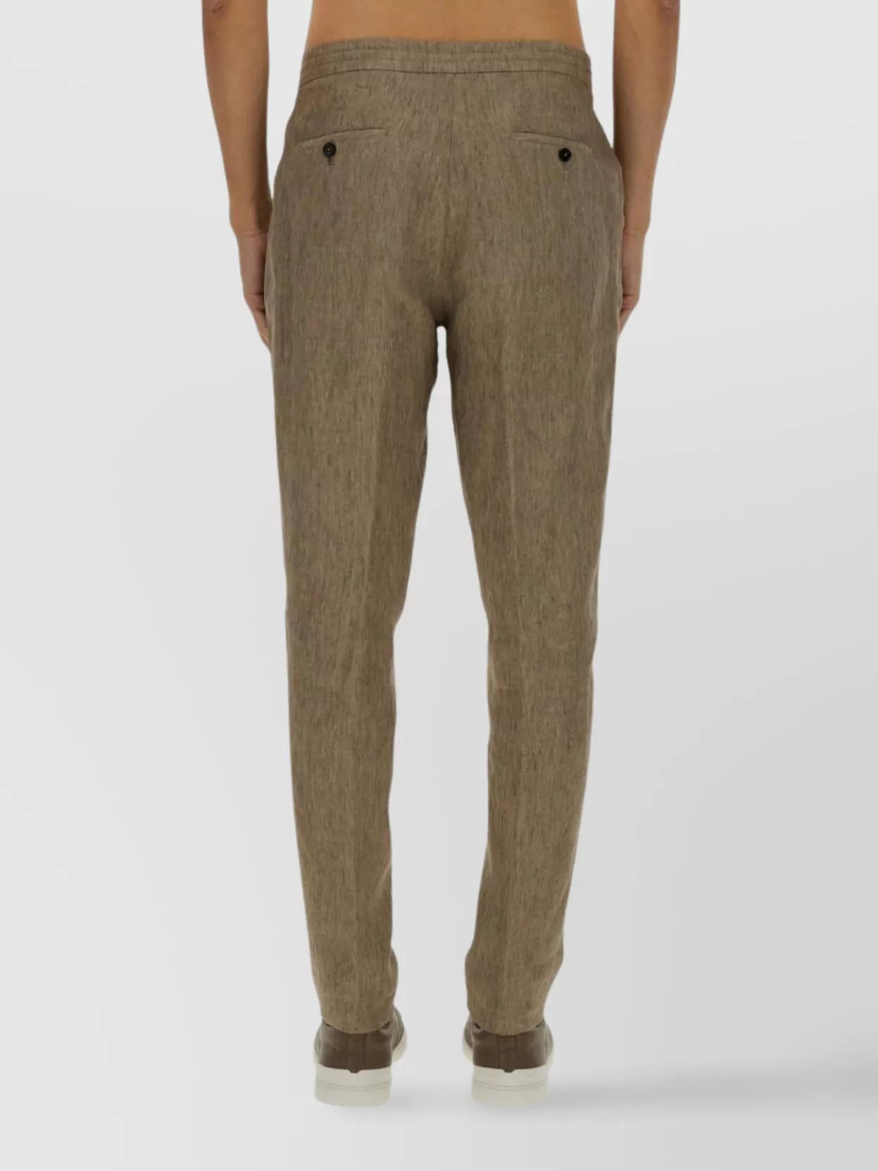 ZEGNA LINEN JOGGER PANTS POCKETS