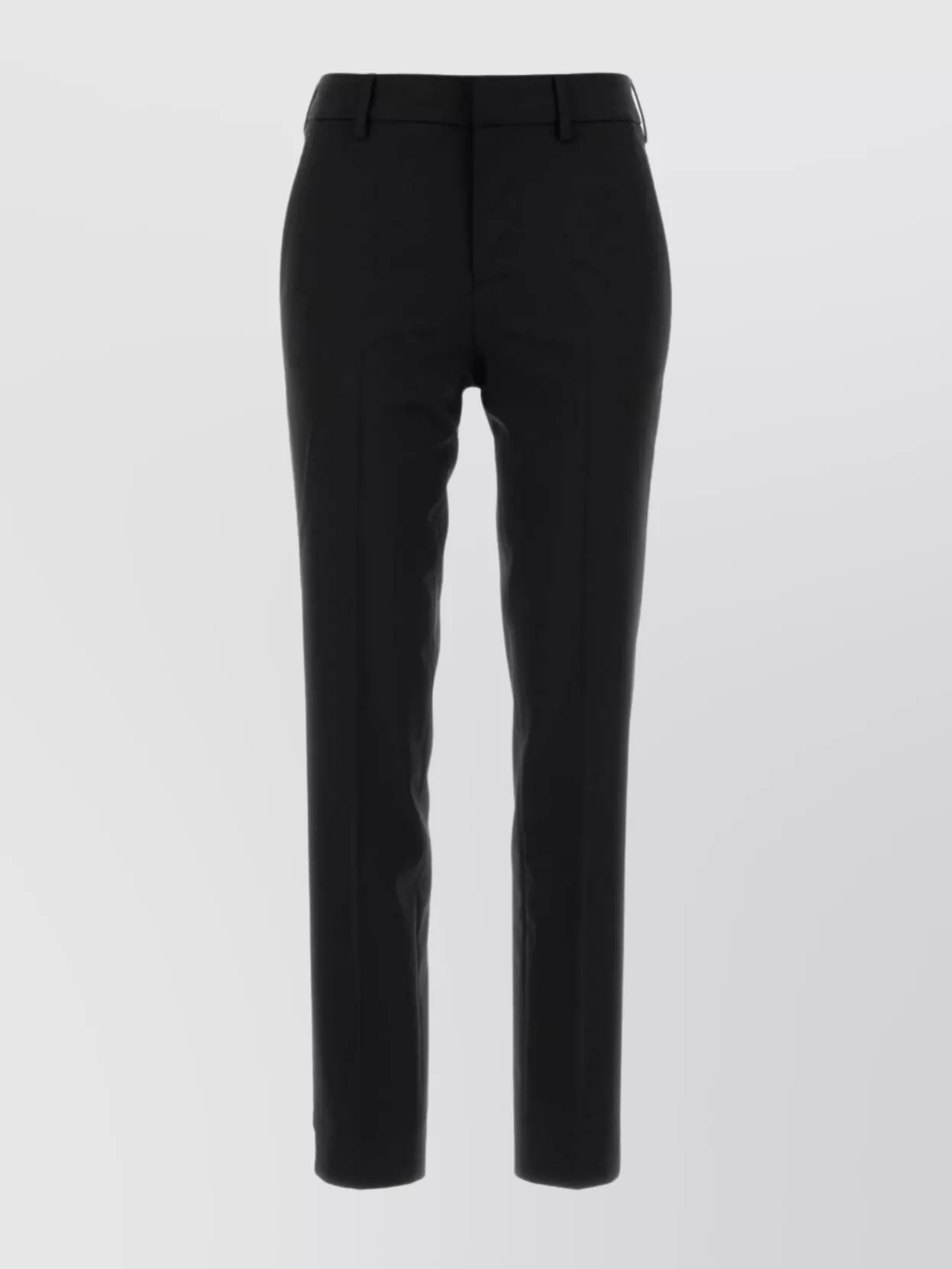 Pt Torino Stretch Wool Trousers Featuring Front Crease In Black