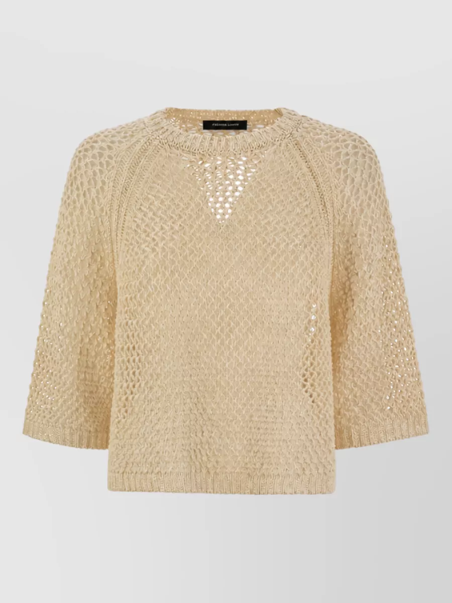 Fabiana Filippi cotton three quarter sleeve sweatshirt