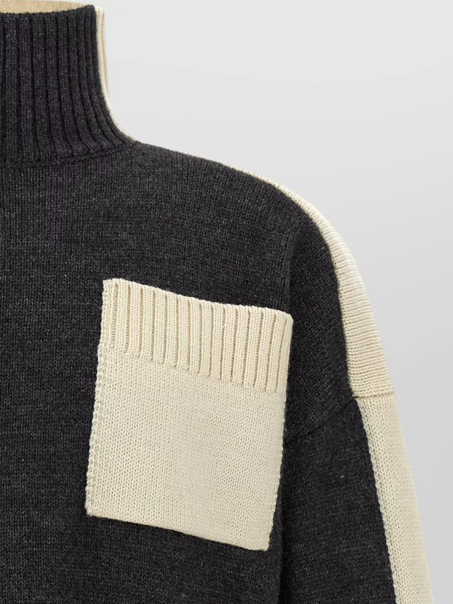 Jw Anderson Two Tone High-Neck Jumper