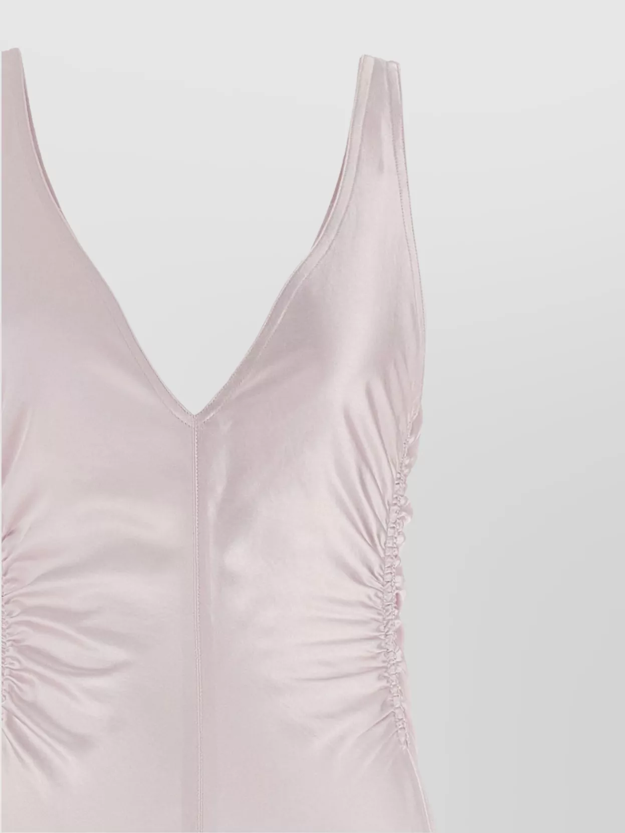 Sportmax Flared Hem Ruched Sleeveless V-Neckline Dress