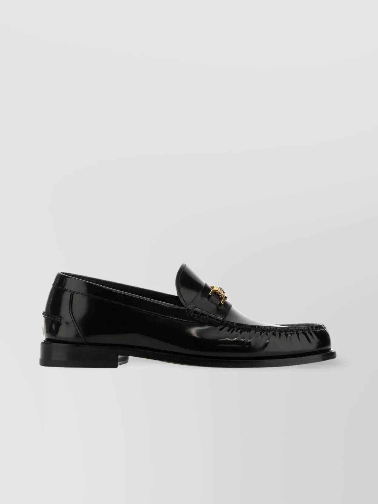 Shop Versace Medusa '95 Loafers In Smooth Calf Leather