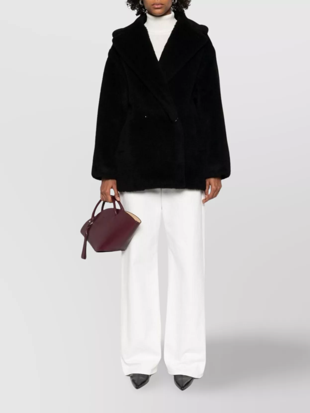 Shop Max Mara Coat Wool Double-breasted Design