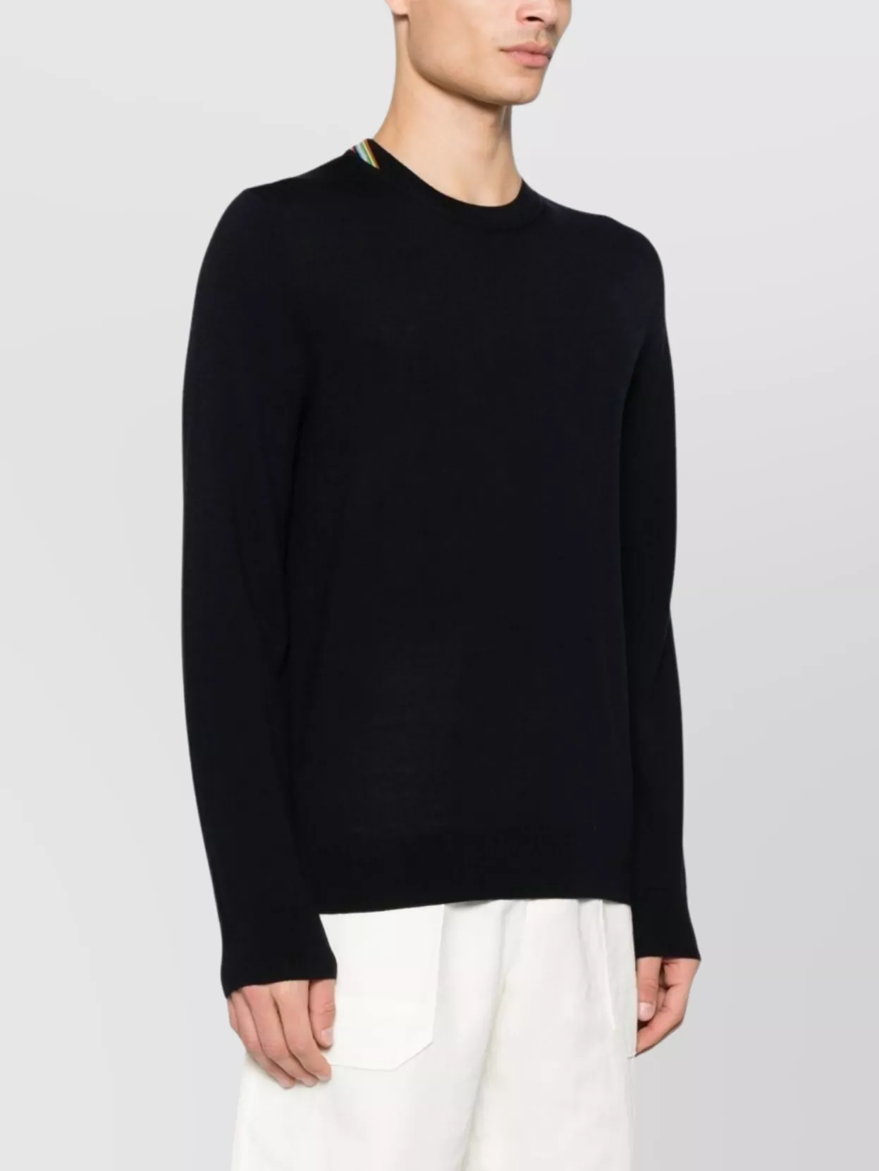 Shop Paul Smith Striped Crewneck Sweater Multicolor Detail