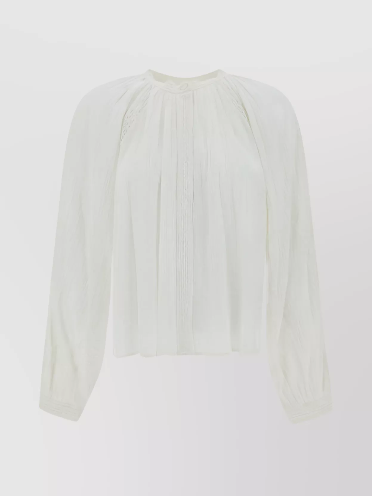 Isabel Marant Étoile Lace Cut-out Balloon Sleeve Crop Top In Multi