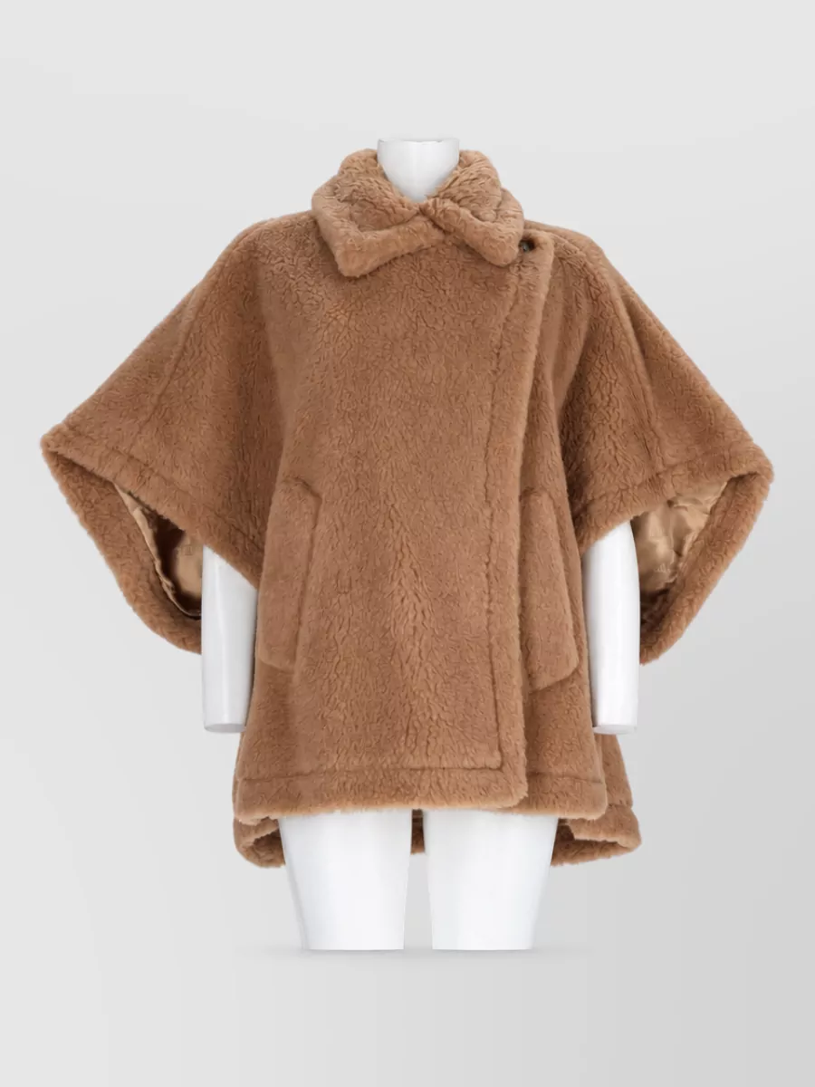 Max Mara camel hair faux fur jacket