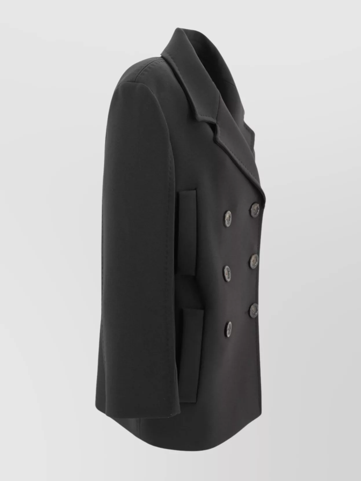 S Max Mara Double-Breasted Coat Elongated Line