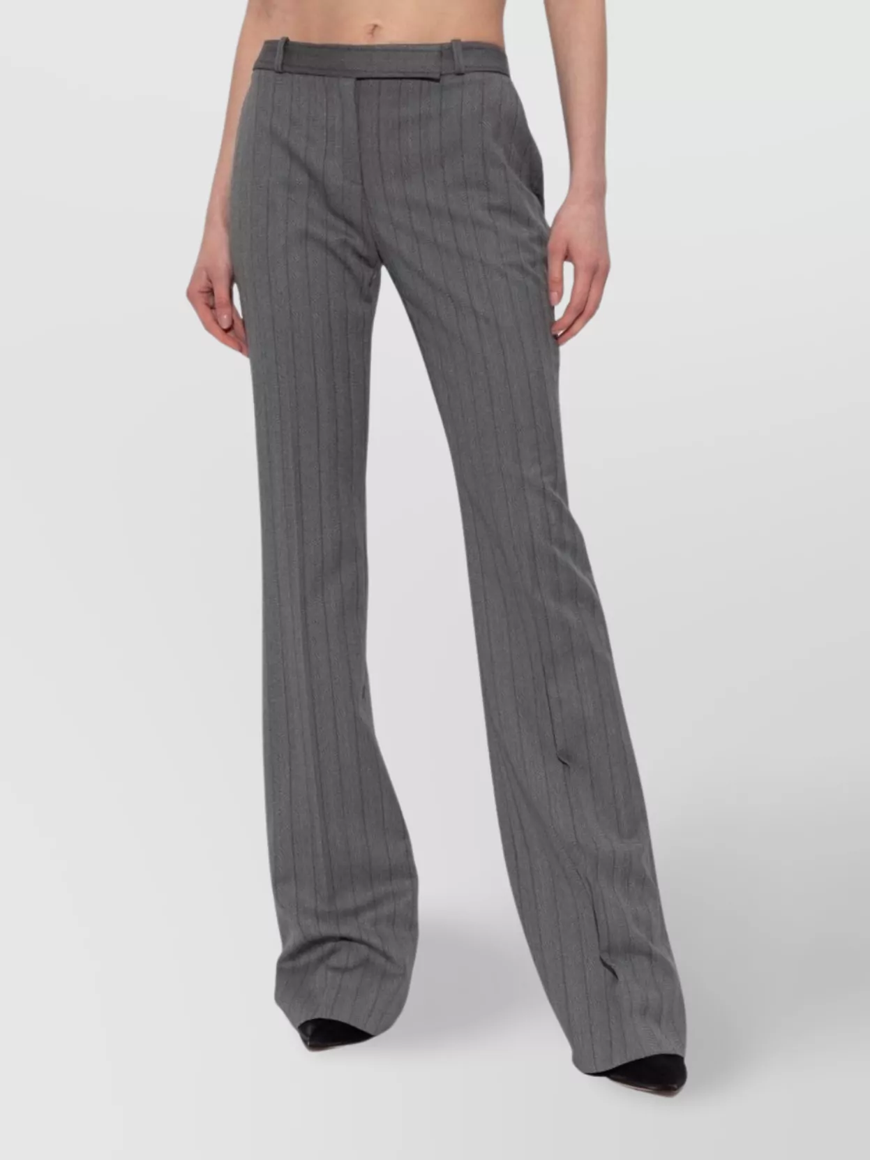 Alexander Mcqueen Trousers Straight Leg Pinstripe Pattern