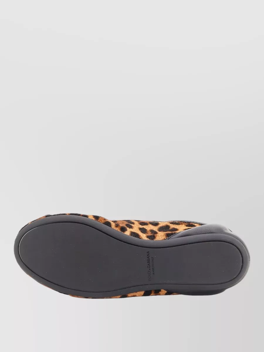 Dolce&Gabbana Leather Leopard Low-Top Sneakers