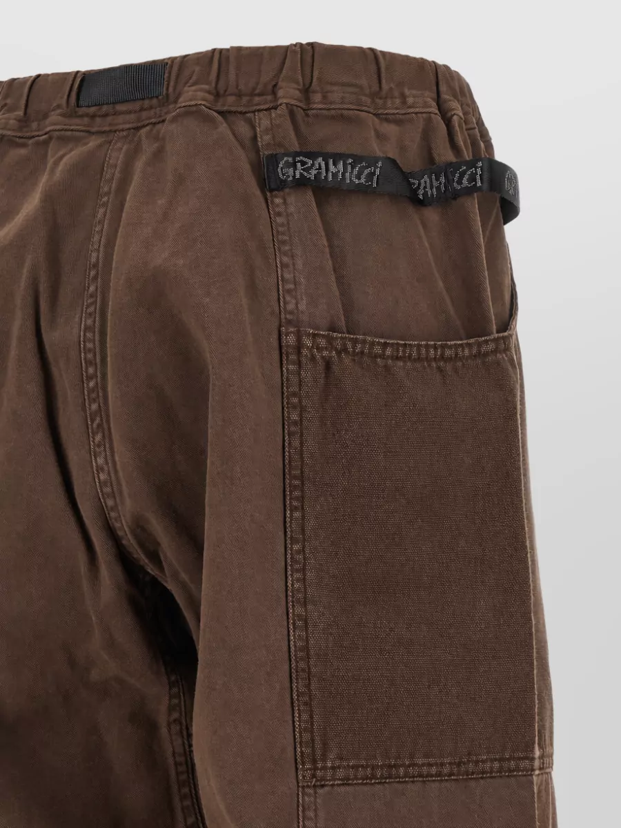 Gramicci Cotton straight leg cropped trousers