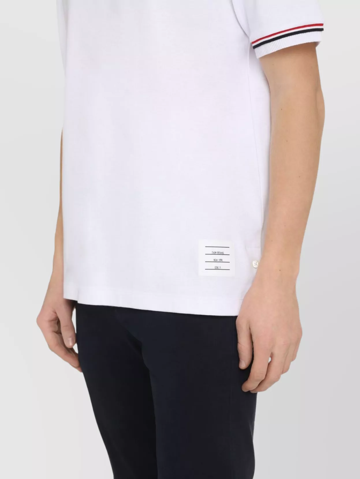 Thom Browne Crew-Neck T-Shirt Asymmetric Hem