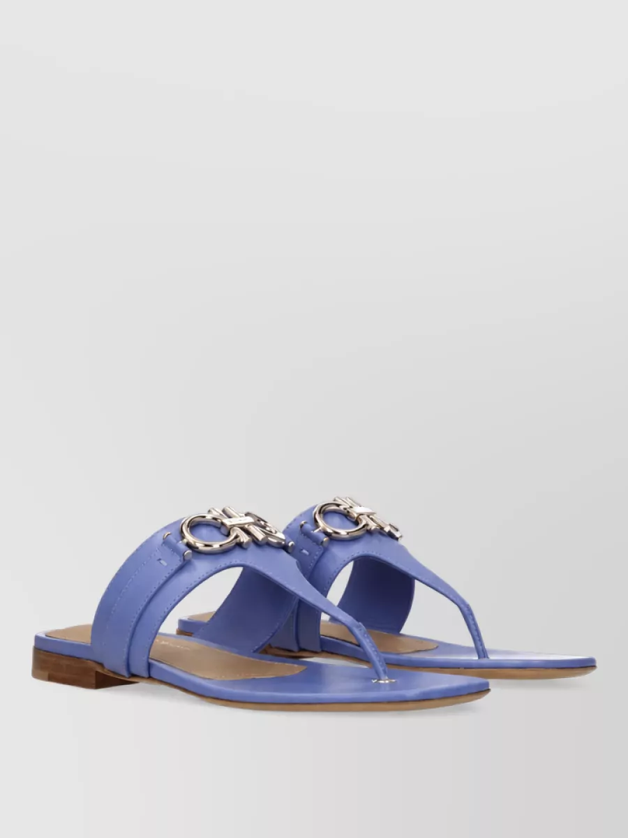 Ferragamo leather thong sandals