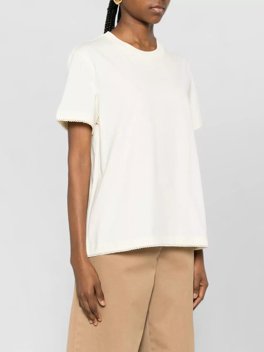 Moncler Cotton Ribbed Crew Neck Short Sleeve T-Shirt