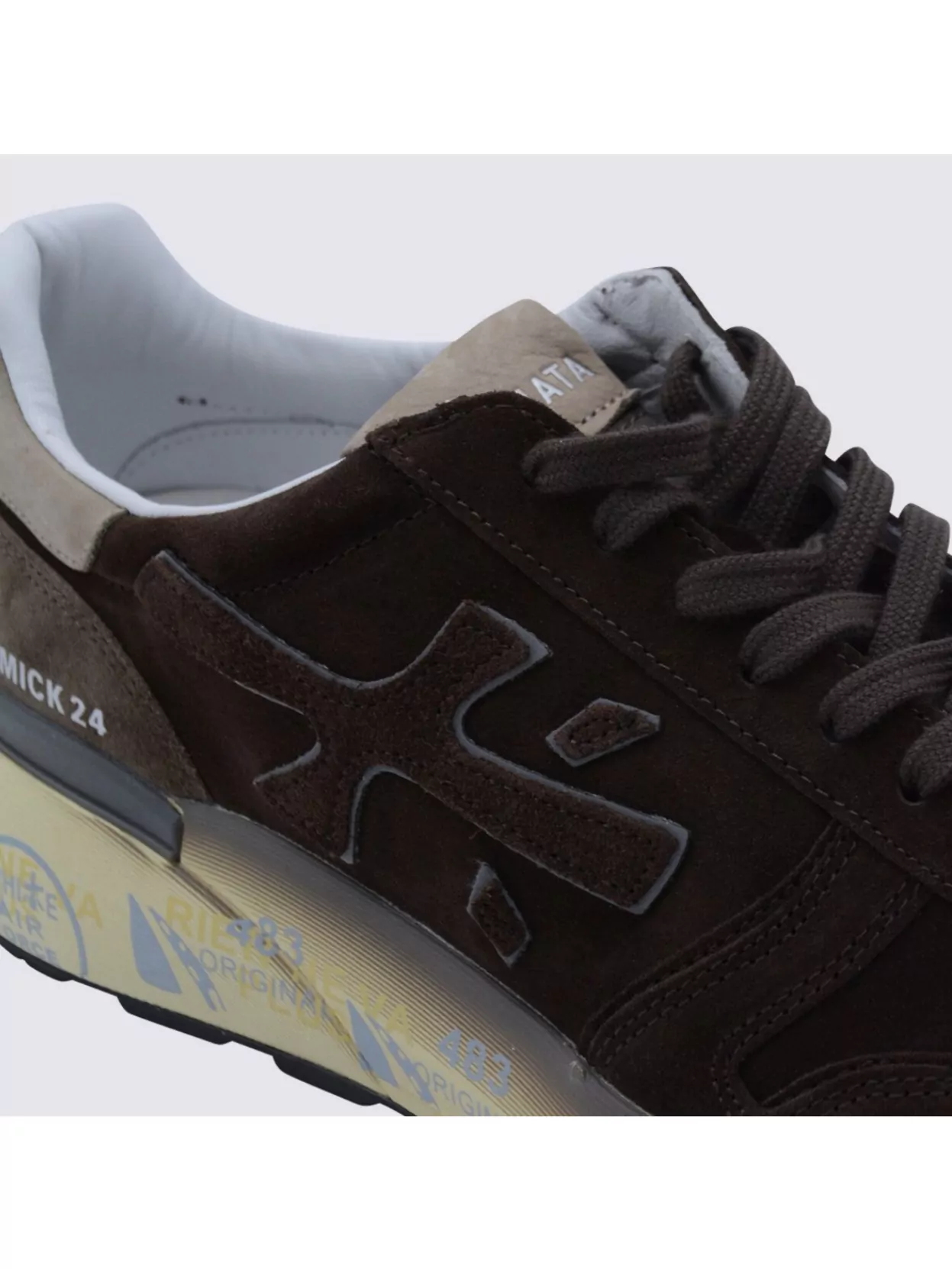Premiata Suede Upper Sneakers Contrast Sole