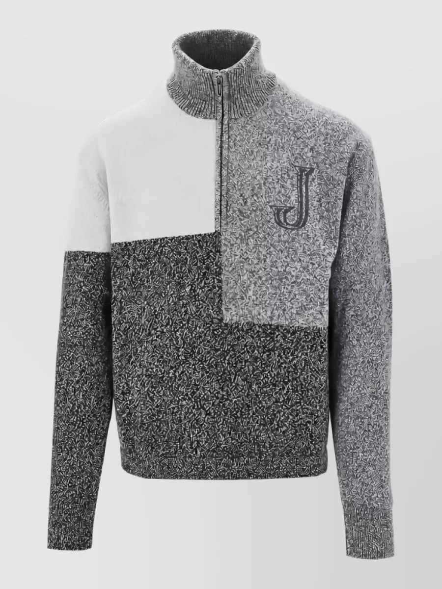 Jacquemus cashmere merino wool oversized turtleneck zip jacket