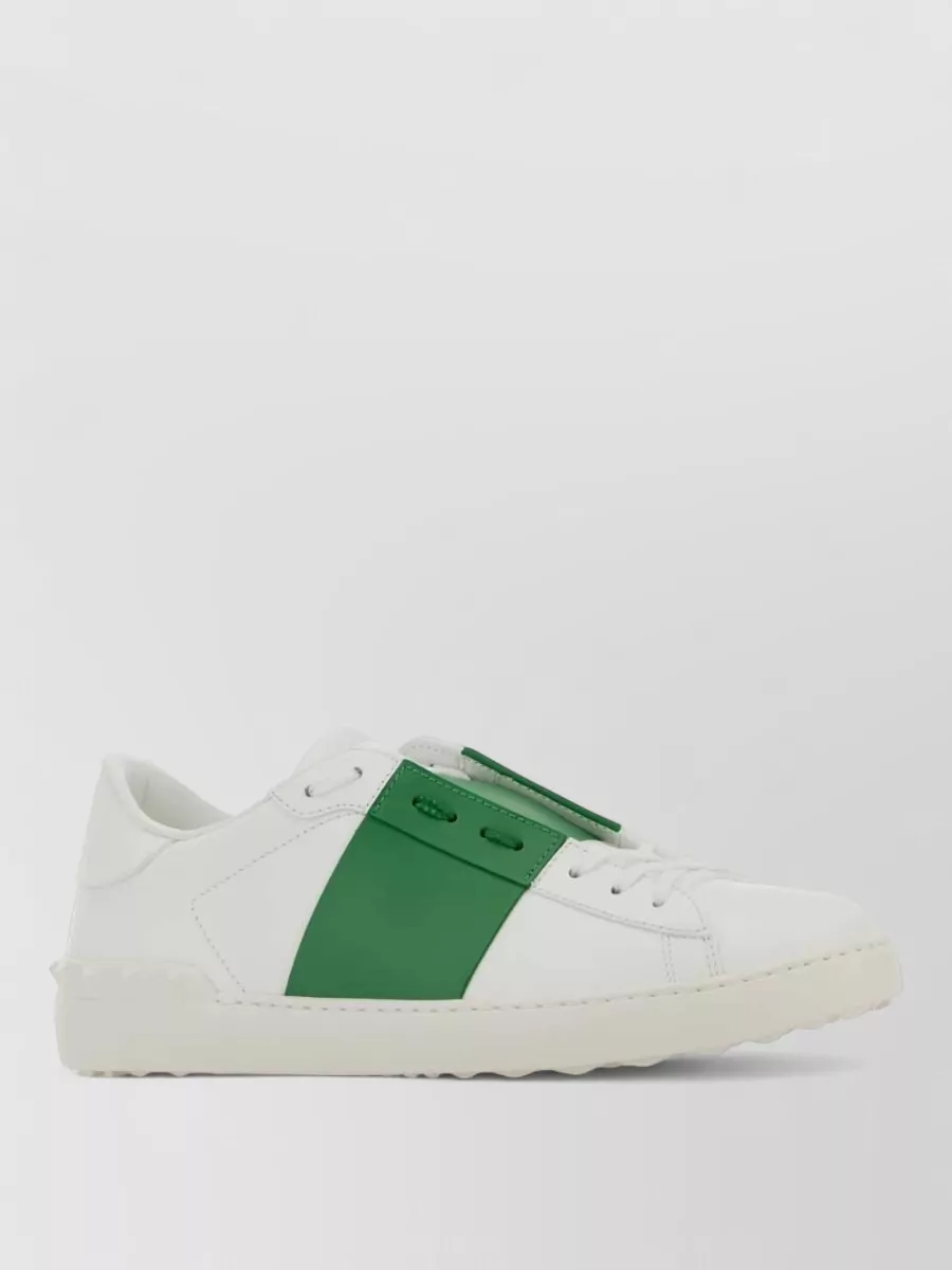 Valentino Garavani Leather Open Sneakers Band Detail