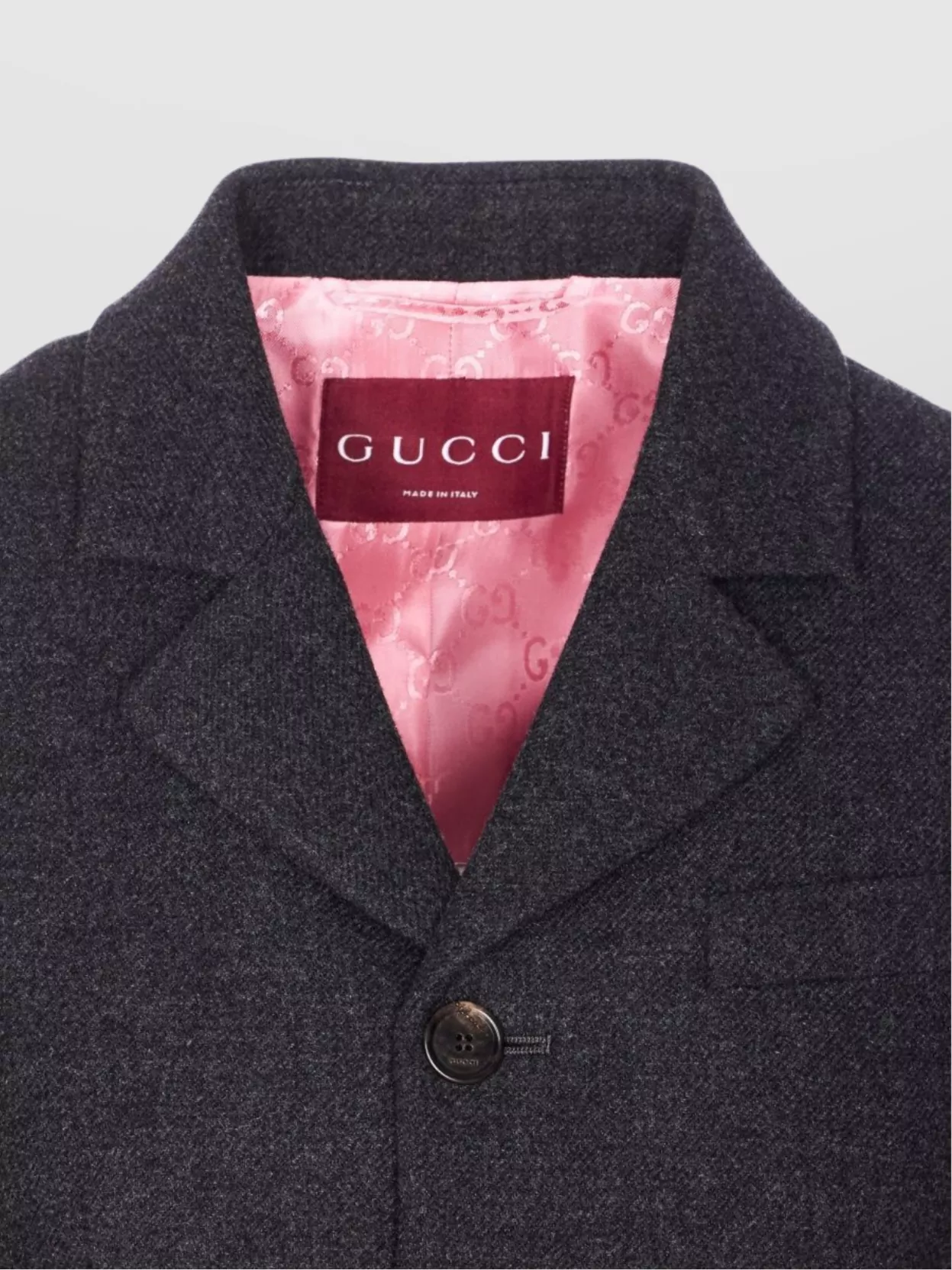Gucci Long Sleeve V-Neck Jacket With Back Vent