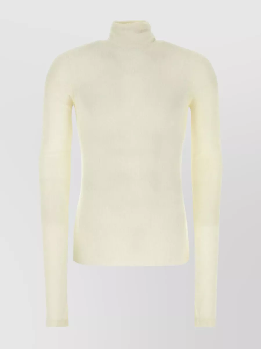 Shop Ami Alexandre Mattiussi Blend Turtleneck With Long Sleeves In Pastel