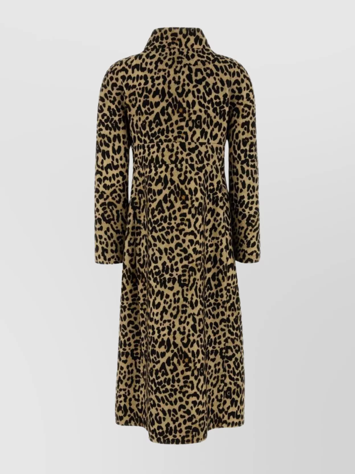 Valentino Animal Print Belted Wool Coat In Animal Print