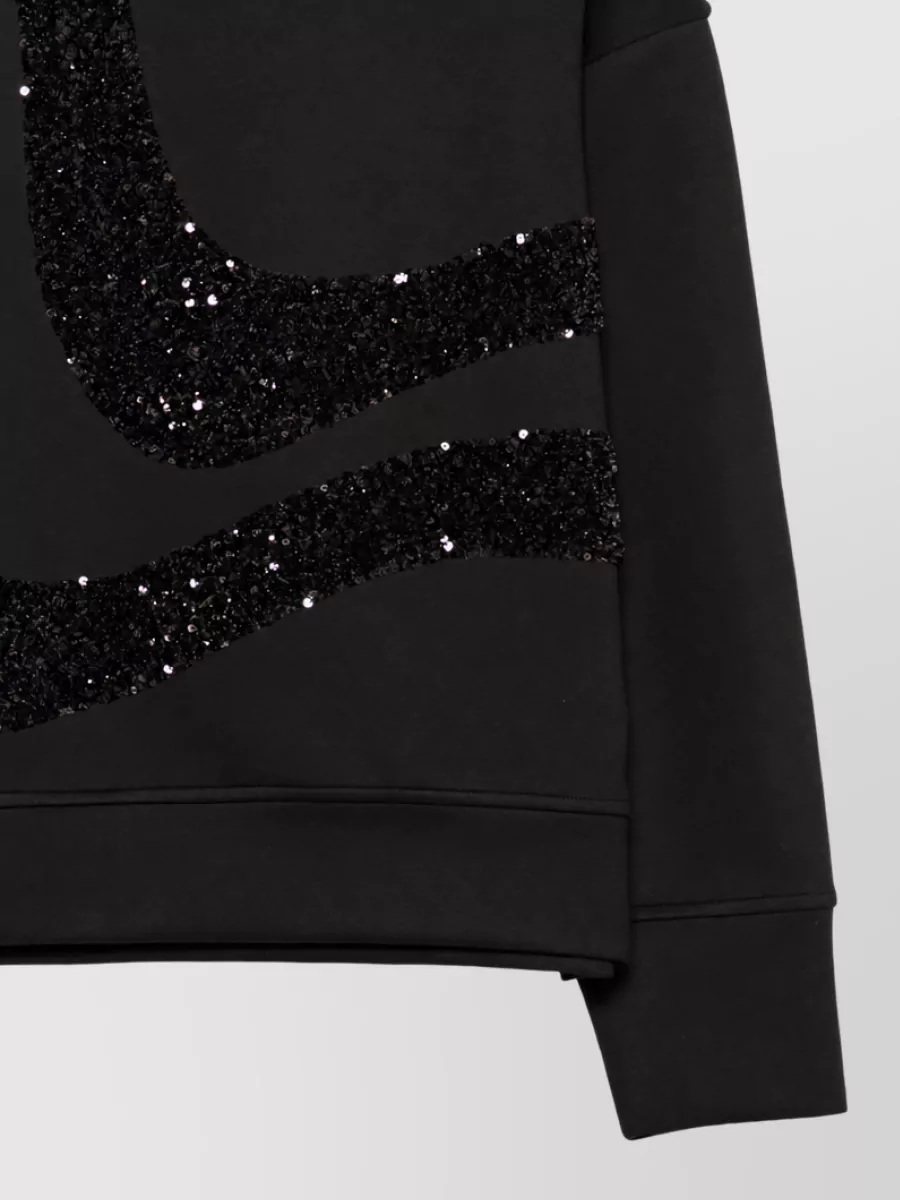 Emporio Armani Sequin-Embellished Long-Sleeve Sweatshirt