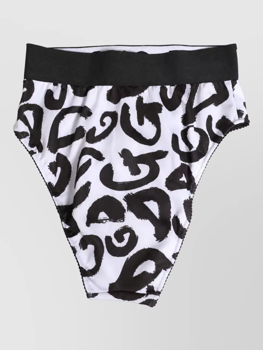 Dolce&Gabbana Logo High Brief Bikini Bottoms