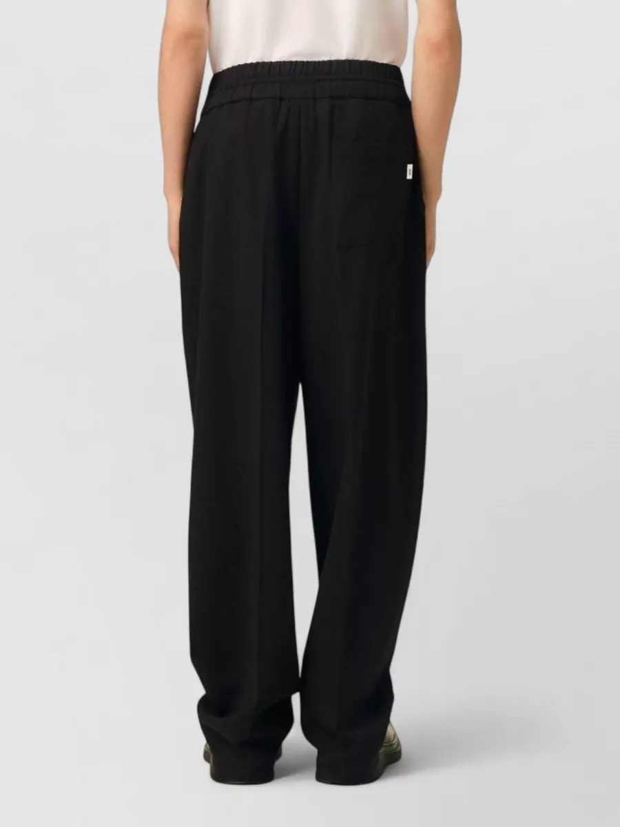 Ami Paris Virgin Wool Relaxed-Fit Straight-Leg Trousers