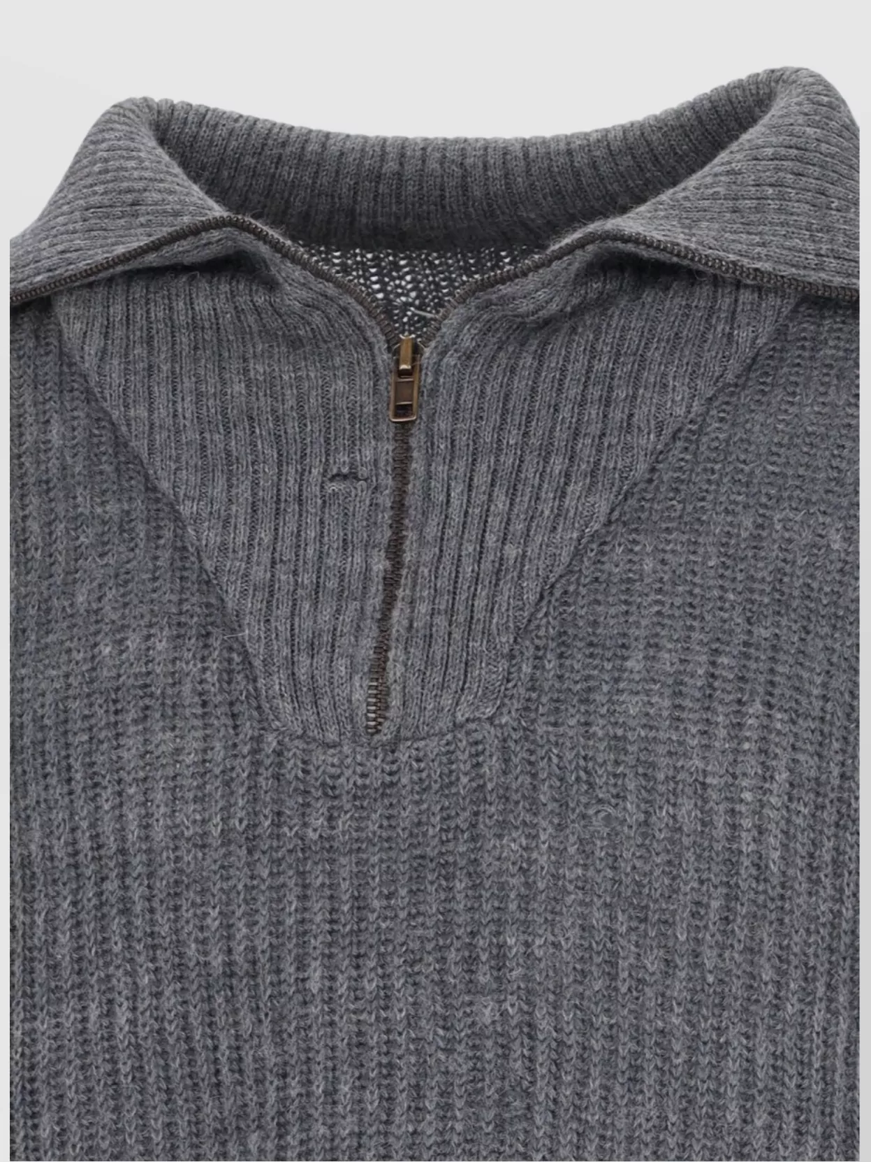Maison Margiela High Collar Zip Detail Sweater
