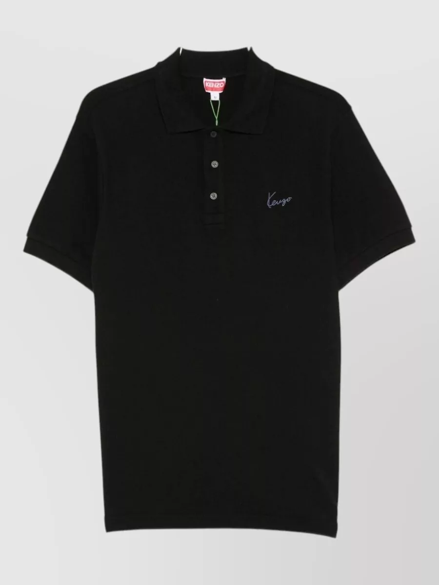 Kenzo cotton piqué short-sleeve polo shirt