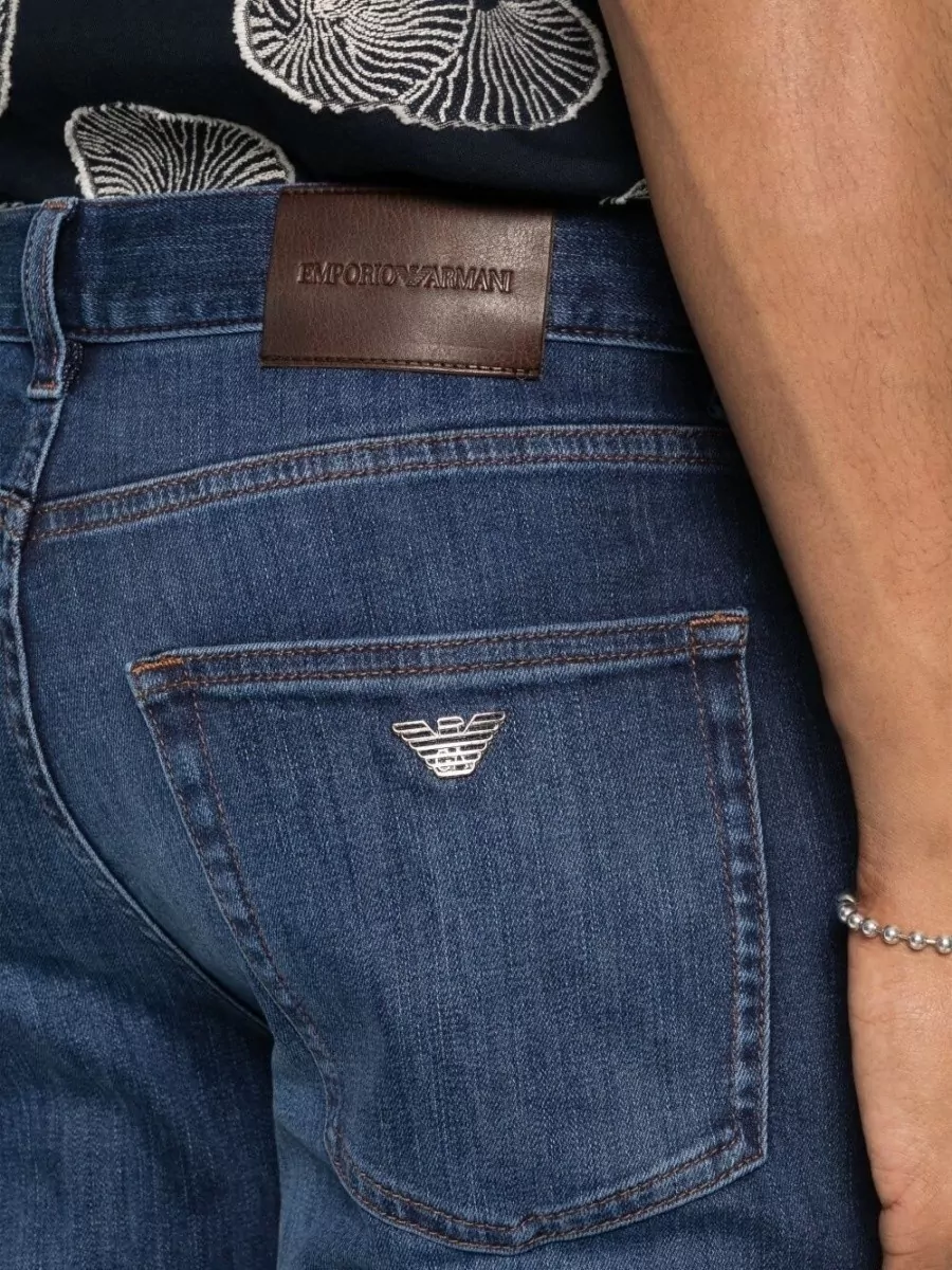 Emporio Armani Denim Straight-Leg Trousers