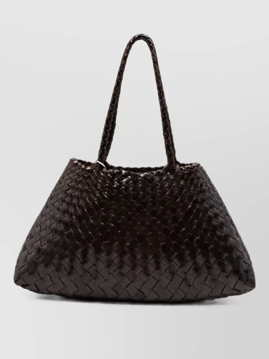 Dragon Diffusion Santa Croce Big Woven Leather Tote Bag