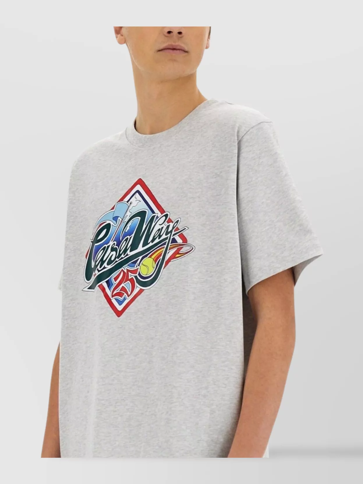 Casablanca Casa Way World Series Printed T-shirt In Gray